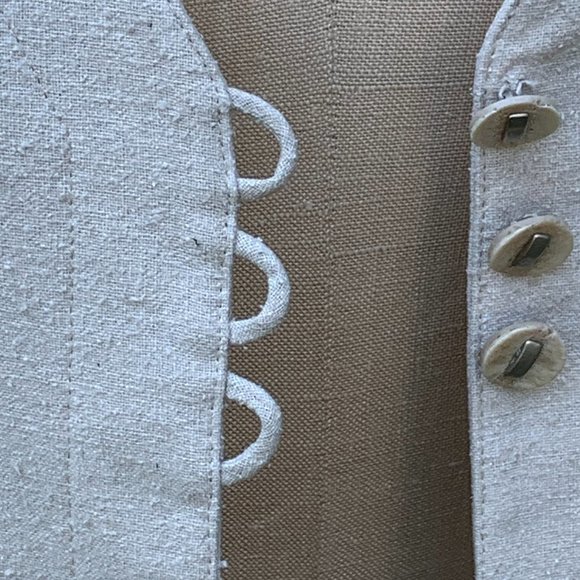 Angela Mark Cream Raw Silk Jacket & Matching Pants - Picture 6 of 16